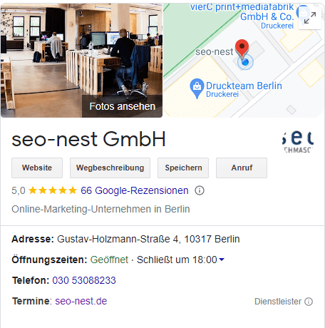 seo-nest Google Business Profil